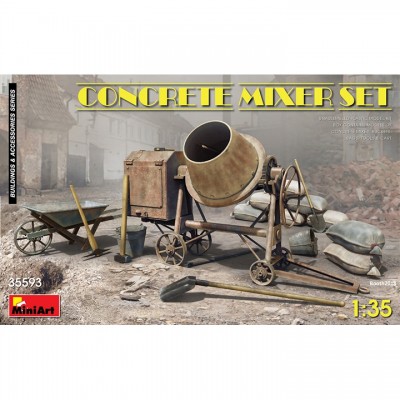 [ܼ] BE35593 [Miniart] BE35593 1/35 Concrete Mixer Set