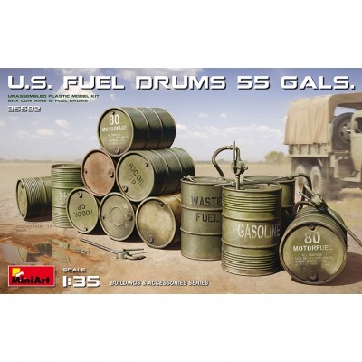 [ܼ] BE35592 [Miniart] BE35592 1/35 U.S. Fuel Drums - 55 Gals