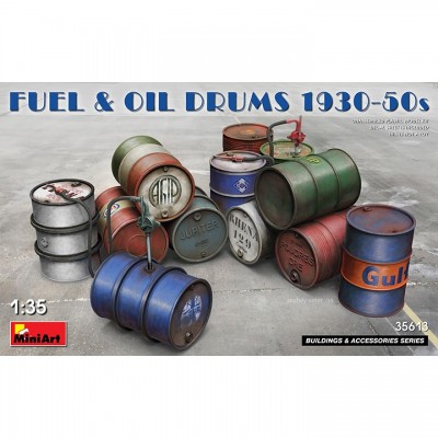 [ܼ] BE35613 [Miniart] BE35613 1/35 Fuel and Oil Drums 1930-50s