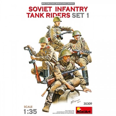 [ܼ] BE35309 [Miniart] BE35309 1/35 Soviet Infantry Tank Riders Set 1