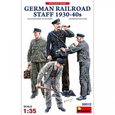 [ܼ] BE38012 [Miniart] BE38012 1/35 German Railroad Staff 1930-40s