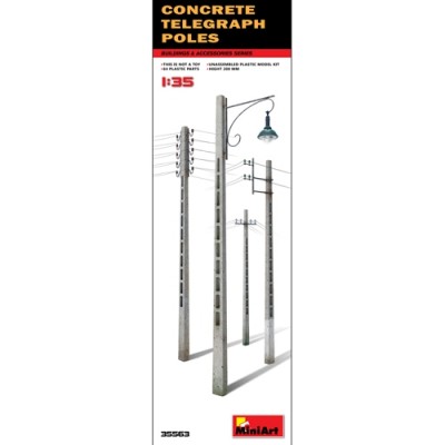 [ܼ] BE35563 [Miniart] BE35563 1/35 ũƮ  (CONCRETE TELEGRAPH POLES)