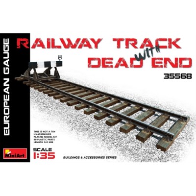 [ܼ] BE35568 [Miniart] BE35568 1/35 ö .  ԰ (RAILWAY TRACK w/ DEAD END. EUROPEAN GAUGE)