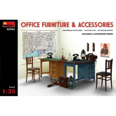 [ܼ] BE35564 [Miniart] BE35564 1/35 Office Furniture & Accessories