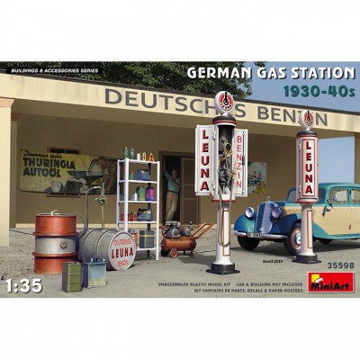 [ܼ] BE35598 [Miniart] BE35598 1/35 German Gas Station 1930-40s - ڵ, ǹ,  