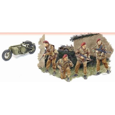 [ܼ] BD6586 [Dragon] BD6586 1/35 2nd SAS Regiment w/Welbike and Drop Tube Container France 1944 (4 Figures Set w/Bike) ~ Premium Edition