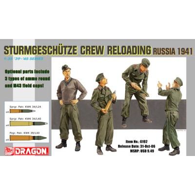 [ܼ] BD6192 [Dragon] BD6192 1/35 Sturmgeschutze Crew Reloading Russia 1941