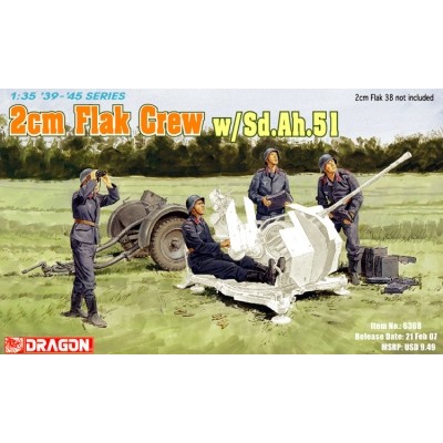 [ܼ] BD6368 [Dragon] BD6368 1/35 2cm Flak Crew w/Sd.Ah.51