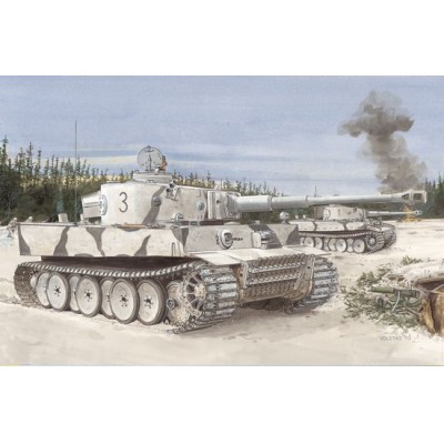 [ܼ] BD6600 [Dragon] BD6600 1/35 Tiger I Initial Production s.Pz.Abt.502 Leningrad Region 1942/3 ~ Smart Kit