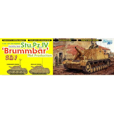 [ܼ] BD6460 [Dragon] BD6460 1/35 Sd.Kfz.166 Stu.Pz.IV Brummbar Mid Production & Mid Production Command Version (2 in 1) ~ Smart Kit- Ʈ / 