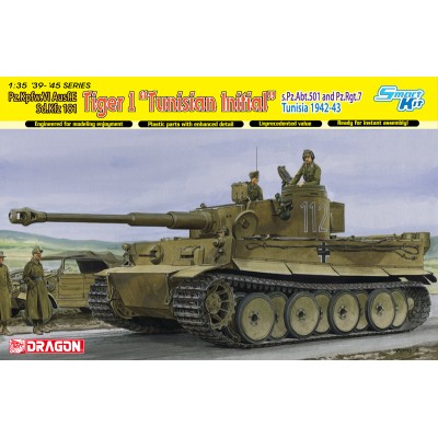 [ܼ] BD6608 [Dragon] BD6608 1/35 Tiger I Initial Production Tunisian Initial Tiger 1.kompanie s.Pz.Abt.501 DAK Tunisia 1942/43