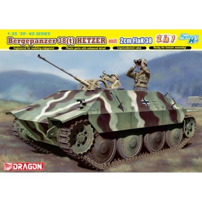 [ܼ] BD6399 [Dragon] BD6399 1/35 Bergepanzer 38(t) HETZER mit 2cm FlaK 38 - Smart Kit (2 in 1)