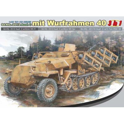 [���ܼ�] BD6284 [Dragon] BD6284 1/35 Sd.Kfz.251/2 Ausf.C mit Wurfrahmen 40 (3 in 1)
