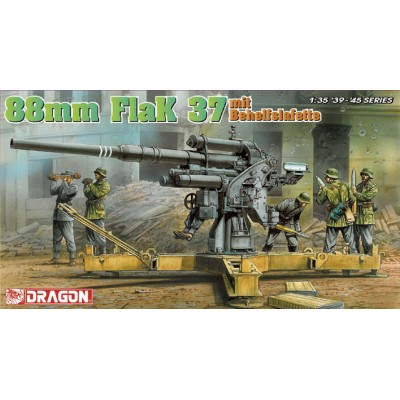 [ܼ] BD6523 [Dragon] BD6523 1/35 88mm FlaK37 mit Behelfslafette