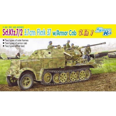 [ܼ] BD6542 [Dragon] BD6542 1/35 Sd.Kfz.7/2 3.7cm Flak 37 w/Armor Cab (2 in 1)