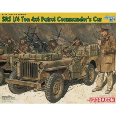 [ܼ] BD6724 [Dragon] BD6724 1/35 SAS 1/4 Ton 4x4 Patrol Commanders Car