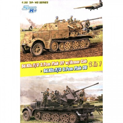 [ܼ] BD6953 [Dragon] BD6953 1/35 Sd.Kfz.7/2 3.7cm FlaK 37 w/Armor Cab or Sd.Kfz.7/2 3.7cm FlaK 36