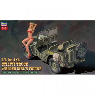 [ܼ] BH52249 [Hasegawa] BH52249 1/24 1/4 ton 4x4 Truck w/Blond Girls Figure