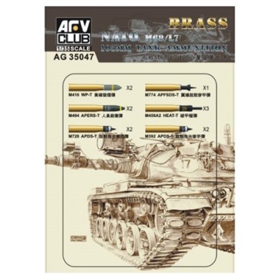 [ܼ] BFAG35047 [AFV CLUB] BFAG35047 NATO M68/L7 105mm Tank Ammunition