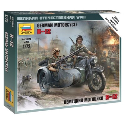 [���ܼ�] BZ6142 [Zvezda] BZ6142 1/72 German Motorcycle R-12 ( New Tool-2012)