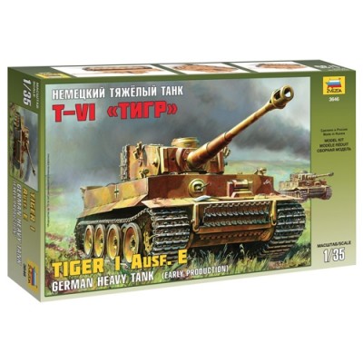 [���ܼ�] BZ3646 [Zvezda] BZ3646 1/35 Tiger I Ausf. E Early Production w/ Interior details of Fighting Compartment(New Tool -2012)-��ü ������
