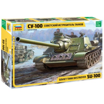 [���ܼ�] BZ3688 [Zvezda] BZ3688 1/35 Soviet SU-100 Tank Destroyer(New Tool-2018)
