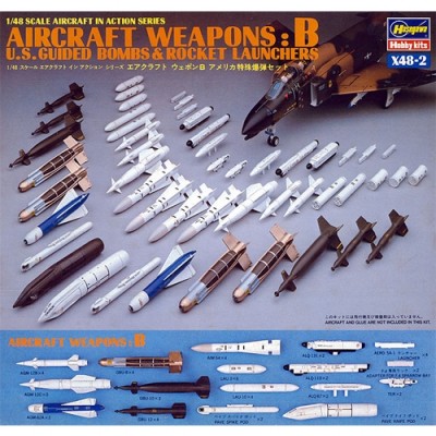 [ܼ] BH36002 [Hasegawa] BH36002 X48-2 1/48 US Aircraft Weapons set B-Guide bombs Rockets