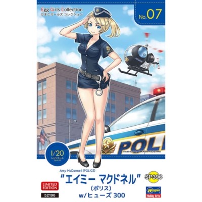[ܼ] BH52196 [Hasegawa] BH52196 Egg Girls Collection No.07 Amy McDonnell(Police) w/Egg Plane Hughes 300