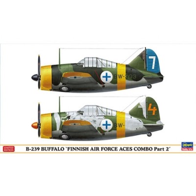 [���ܼ�] BH02229 [Hasegawa] BH02229 1/72 B-239 Buffalo FAF Aces Combo Part 2 (2 Set)