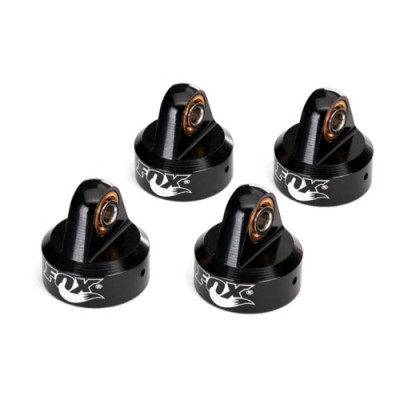 [ܼ] AX8456 [Traxxas] AX8456 Shock caps, aluminum (black-anodized), Fox Shocks (4)