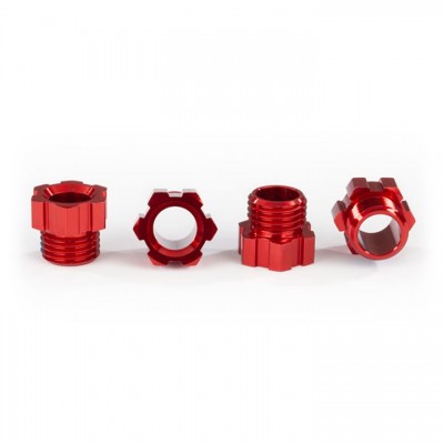 [���ܼ�] AX8886R [Traxxas] AX8886R STUB AXLE NUT, ALUMINUM RED(4)