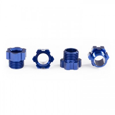 [ܼ] AX8886X [Traxxas] AX8886X STUB AXLE NUT, ALUMINUM BLUE(4)