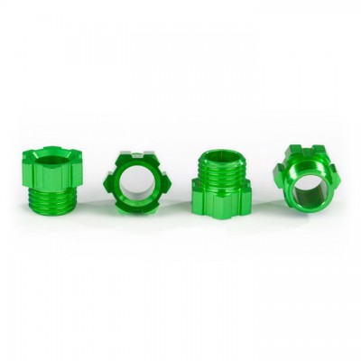 [ܼ] AX8886G [Traxxas] AX8886G STUB AXLE NUT,ALUMINUM GREEN(4)