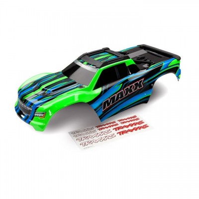[ܼ] AX8911G [Traxxas] AX8911G Body, Maxx?, green (painted)/ decal sheet