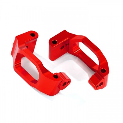 [ܼ] AX8932R [Traxxas] AX8932R Caster blocks (c-hubs), 6061-T6 aluminum (red-anodized), left & right/ 4x22mm pin (4)/ 3x6mm BCS (4)/ retainers (4)