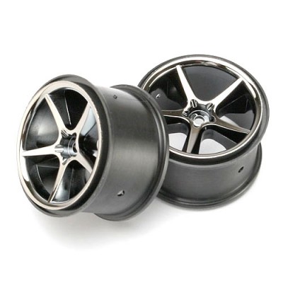 [ܼ] AX7172A [Traxxas] AX7172A Wheels Gemini (black chrome) (2)