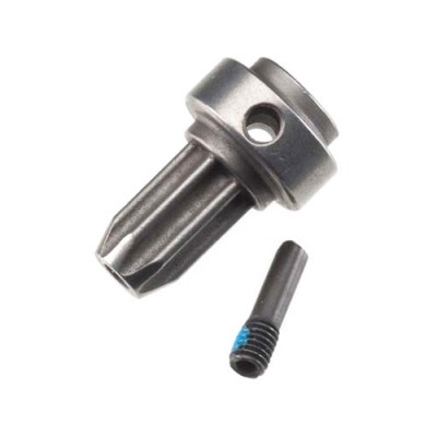 [ܼ] AX6888X [Traxxas] AX6888X Drive hub front hardened steel (1)/ screw pin (1) (fits Slash 4x4)