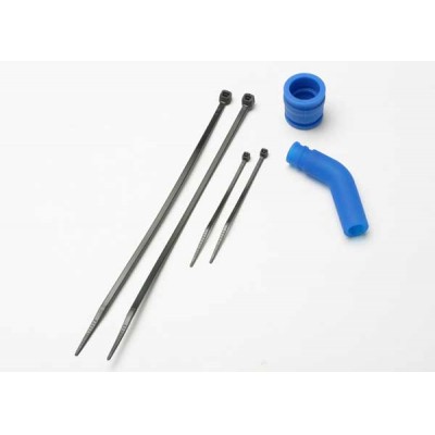[ܼ] AX5245 [Traxxas] AX5245 Pipe coupler molded (blue)/ exhaust deflecter (rubber blue)