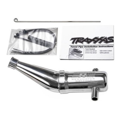 [ܼ] AX5487 [Traxxas] AX5487 Resonator Tuned pipe, R.O.A.R. legal (aluminum, double-chamber) (fits Maxx vehicles with TRX Racing Engines)