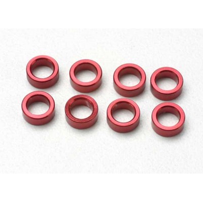 [ܼ] AX5133 [Traxxas] AX5133 Spacer pushrod (aluminum red) (use with 5318 or 5318X pushrod and 5358 progressive 2 rockers) (8)