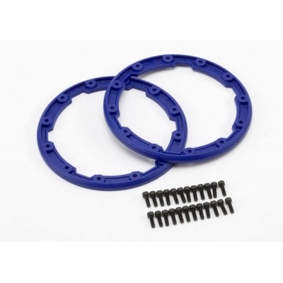 [ܼ] AX5666 [Traxxas] AX5666 Sidewall protector beadlock-style (blue) (2)