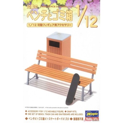 [ܼ] BH62010 [Hasegawa] BH62010 1/12 PARK BENCH & TRASH CAN
