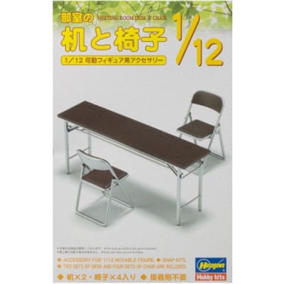 [ܼ] BH62002 [Hasegawa] BH62002 1/12 Meeting Room Desk & Chair (  å)