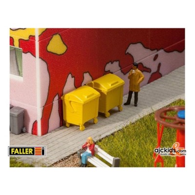 [���ܼ�] JF180913 [Faller] 2 Yellow garbage bins