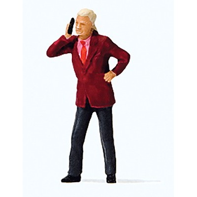 [ܼ] FSP28165 [PREISER] FSP28165 1/87 ޴ ޴  (Man with cell phone)