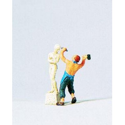 [ܼ] FSP29032 [PREISER] FSP29032 1/87 Sculptor with sculpture( )