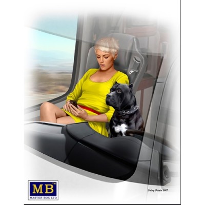 [���ܼ�] CM24045 [MasterBox] CM24045 1/24 Truckers Series Joni(Lookout) Johnson & her dog Maxx