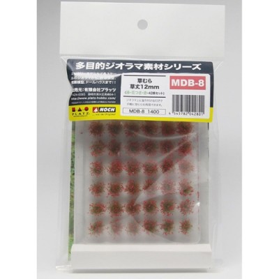 [ܼ] BPMDB-8 [PLATZ] BPMDB-8 Grassland / Grass Height: 12mm (Green w/Red Flower) (42 Pieces)