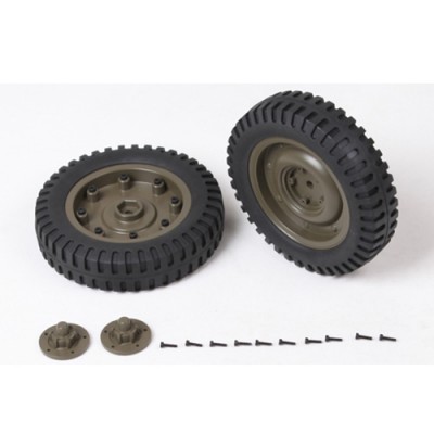 [ܼ] C1002 [ROC HOBBY] 1:6 1941 MB SCALER FRONT WHEELS ASSEMBLY (1 Pair)
