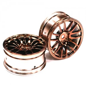 [INTEGY] 14 Spoke Bronze Tone Wheel Set (2) for 1/10 Drift and Touring Car C23537 